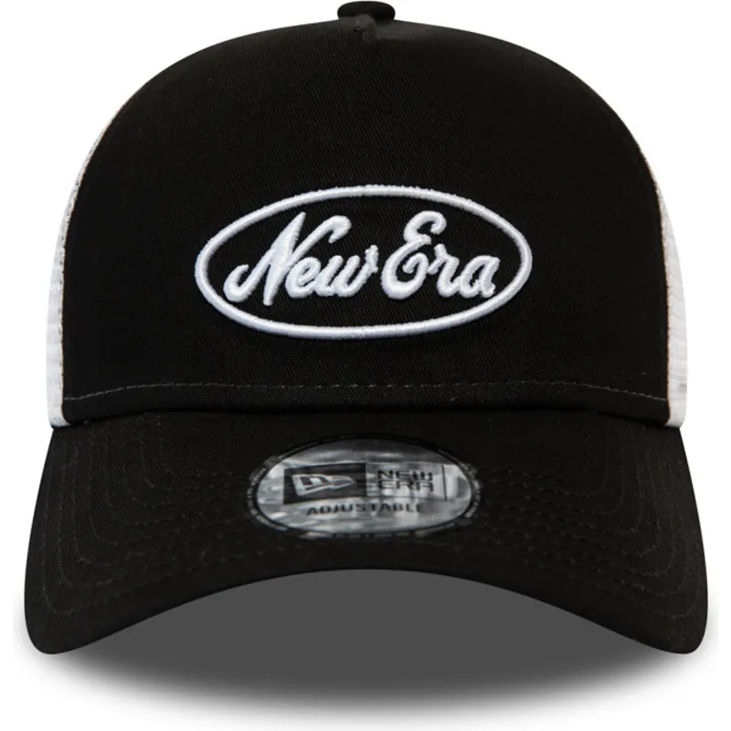 lippikset-kaareva-rekka-musta-snapback-oval-script-a-frame-new-era