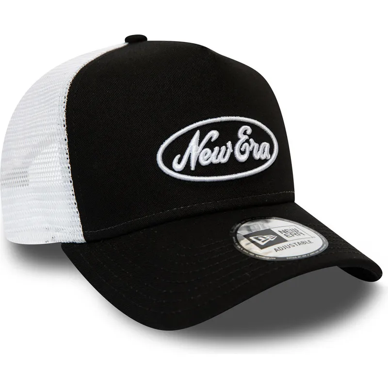 lippikset-kaareva-rekka-musta-snapback-oval-script-a-frame-new-era