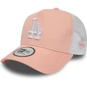 lippikset-kaareva-rekka-vaaleanpunainen-snapback-league-essential-a-frame-los-angeles-dodgers-mlb-new-era