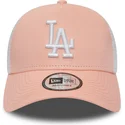 lippikset-kaareva-rekka-vaaleanpunainen-snapback-league-essential-a-frame-los-angeles-dodgers-mlb-new-era