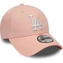 lippikset-kaareva-vaaleanpunainen-saadettava-nauha-9forty-league-essential-los-angeles-dodgers-mlb-new-era