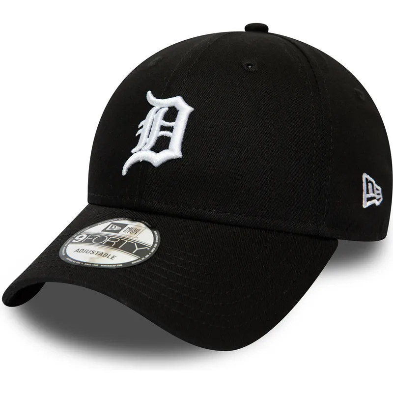 lippikset-kaareva-musta-saadettava-nauha-9forty-league-essential-detroit-tigers-mlb-new-era