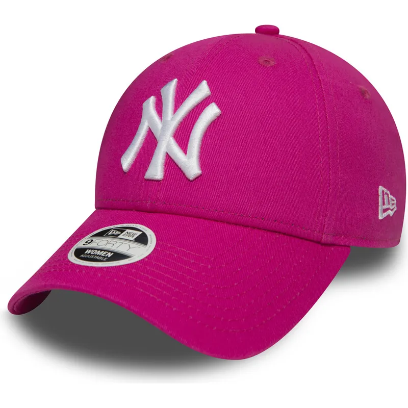 cap-kaareva-pink-adjustable-strap-9forty-essential-new-york-yankees-mlb-new-era cap-kaareva-pink-adjustable-strap-9forty-essential-new-york-yankees-mlb-new-era