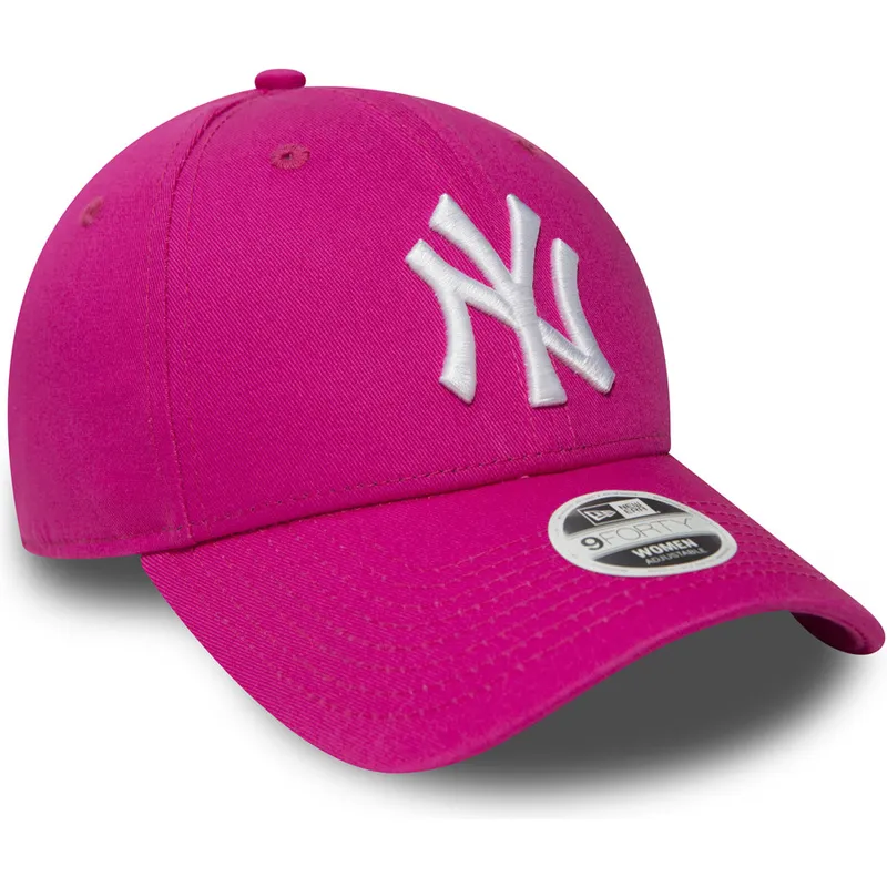 cap-kaareva-pink-adjustable-strap-9forty-essential-new-york-yankees-mlb-new-era cap-kaareva-pink-adjustable-strap-9forty-essential-new-york-yankees-mlb-new-era