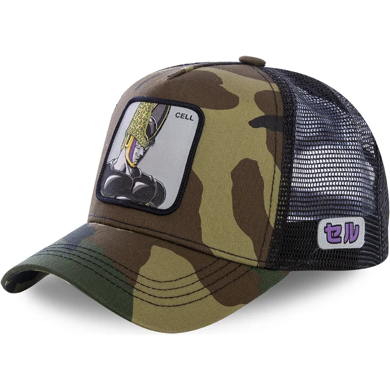 lippikset-kaareva-rekka-maastokuvio-snapback-cel-cell-dragon-ball-capslab