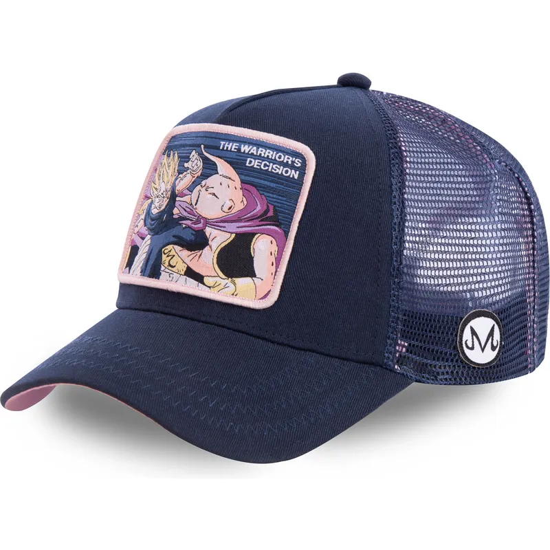 lippikset-kaareva-rekka-laivastonsininen-snapback-warriors-decision-fin1-vegeta-vs-buu-dragon-ball-capslab