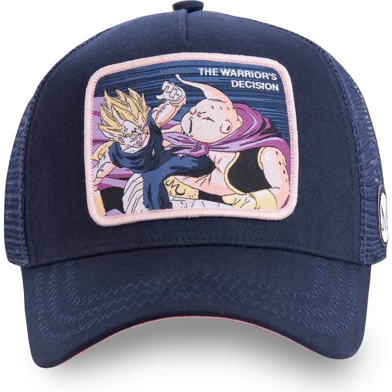 lippikset-kaareva-rekka-laivastonsininen-snapback-warriors-decision-fin1-vegeta-vs-buu-dragon-ball-capslab