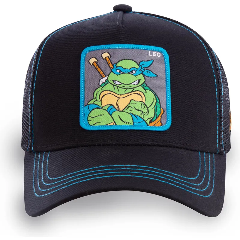 lippikset-kaareva-rekka-musta-snapback-leo-leonardo-teenage-mutant-ninja-turtles-capslab
