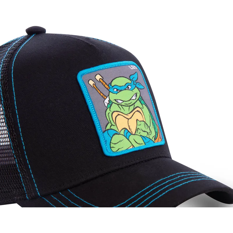 lippikset-kaareva-rekka-musta-snapback-leo-leonardo-teenage-mutant-ninja-turtles-capslab