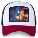 lippikset-kaareva-rekka-valkoinen-snapback-civil-war-war1-captain-america-ja-iron-man-marvel-comics-capslab