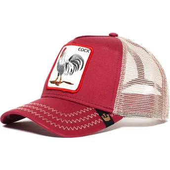 lippikset-kaareva-rekka-punainen-snapback-rooster-the-farm-goorin-bros