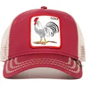 lippikset-kaareva-rekka-punainen-snapback-rooster-the-farm-goorin-bros
