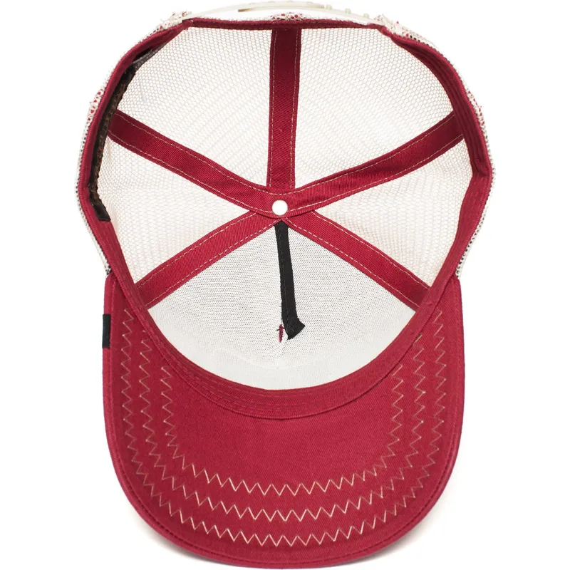 lippikset-kaareva-rekka-punainen-snapback-rooster-the-farm-goorin-bros