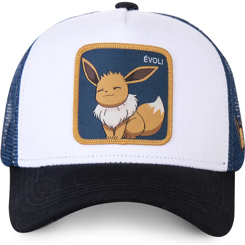 lippikset-kaareva-rekka-valkoinen-snapback-evo3-eevee-pokemon-capslab lippikset-kaareva-rekka-valkoinen-snapback-evo3-eevee-pokemon-capslab