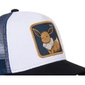lippikset-kaareva-rekka-valkoinen-snapback-evo3-eevee-pokemon-capslab