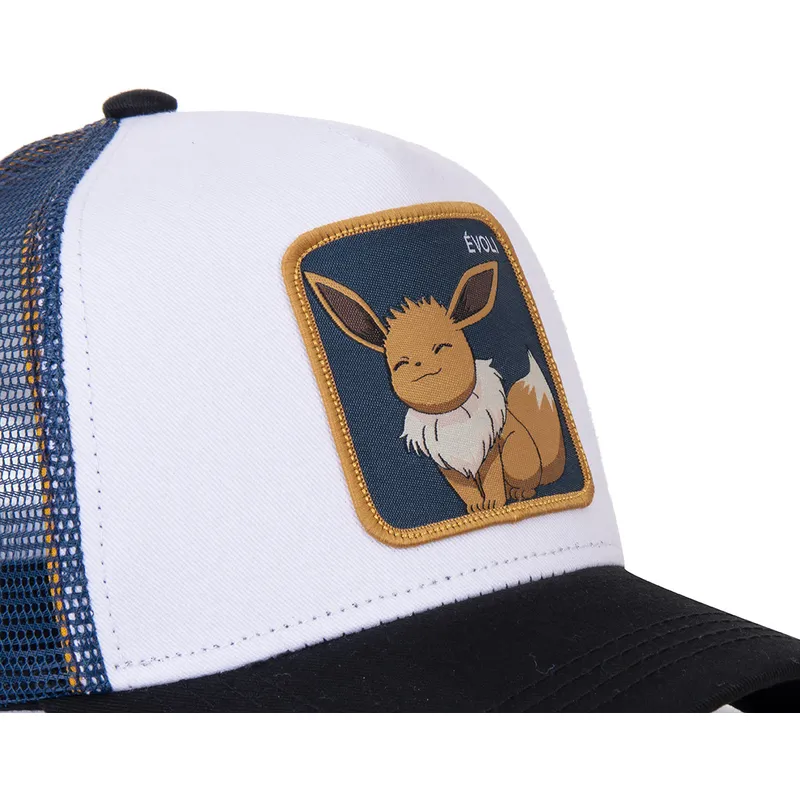 lippikset-kaareva-rekka-valkoinen-snapback-evo3-eevee-pokemon-capslab lippikset-kaareva-rekka-valkoinen-snapback-evo3-eevee-pokemon-capslab