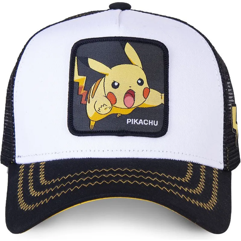 lippikset-kaareva-rekka-valkoinen-snapback-pik5-pikachu-pokemon-capslab