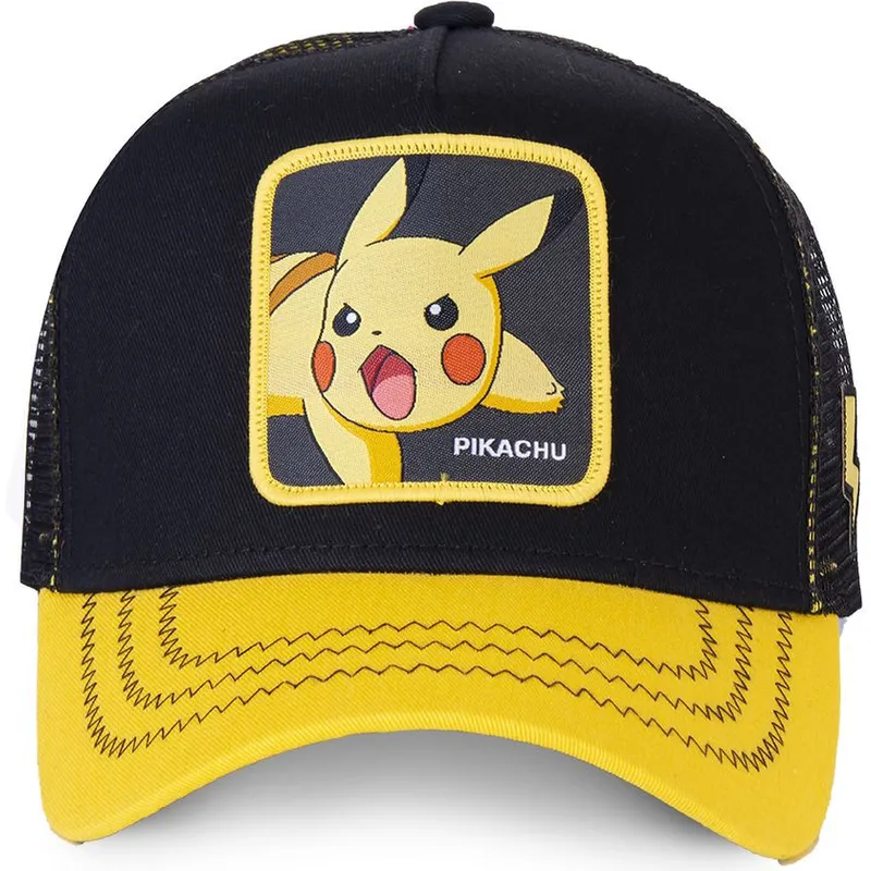 lippikset-kaareva-rekka-musta-snapback-pik6-pikachu-pokemon-capslab lippikset-kaareva-rekka-musta-snapback-pik6-pikachu-pokemon-capslab