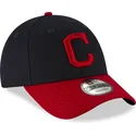 lippikset-kaareva-laivastonsininen-saadettava-nauha-9forty-the-league-cleveland-indians-mlb-new-era