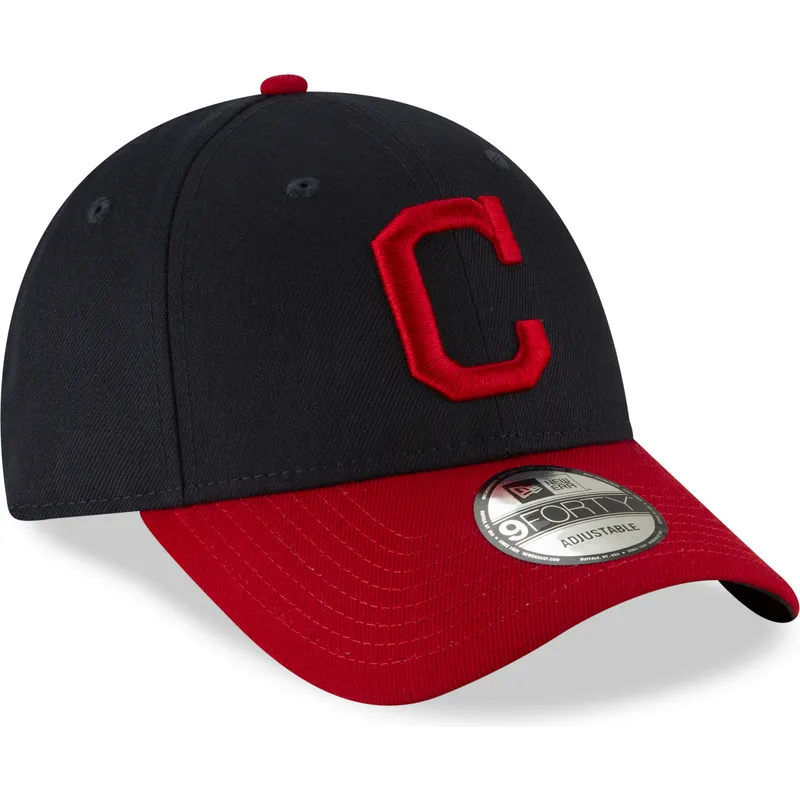 lippikset-kaareva-laivastonsininen-saadettava-nauha-9forty-the-league-cleveland-indians-mlb-new-era