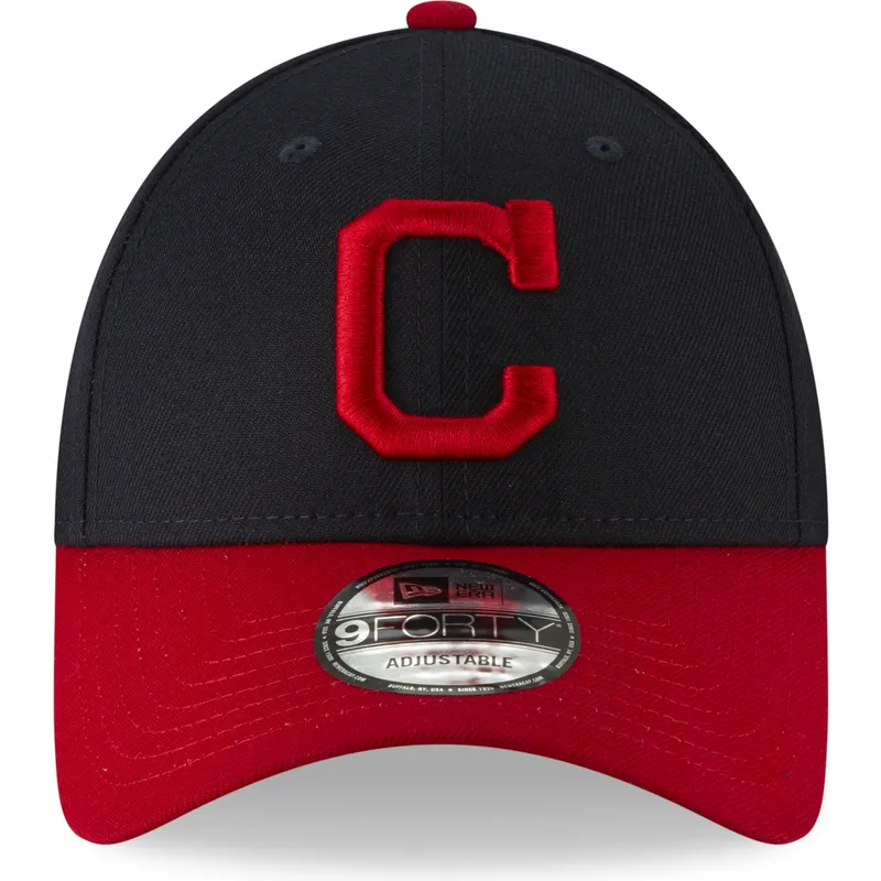 lippikset-kaareva-laivastonsininen-saadettava-nauha-9forty-the-league-cleveland-indians-mlb-new-era