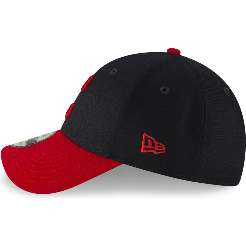 lippikset-kaareva-laivastonsininen-saadettava-nauha-9forty-the-league-cleveland-indians-mlb-new-era
