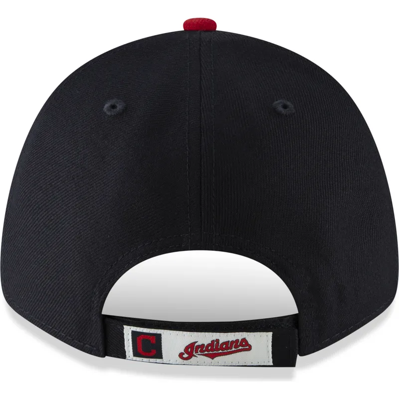 lippikset-kaareva-laivastonsininen-saadettava-nauha-9forty-the-league-cleveland-indians-mlb-new-era