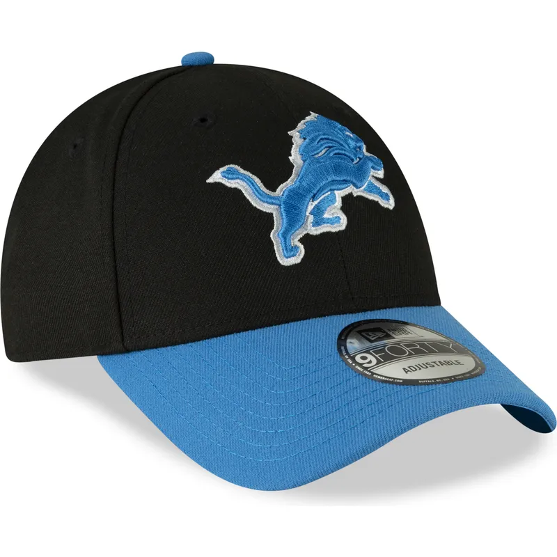 lippikset-kaareva-musta-saadettava-nauha-9forty-the-league-detroit-lions-nfl-new-era