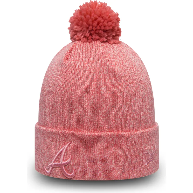 lakit-tupsu-vaaleanpunainen-cuff-knit-essential-bobble-atlanta-braves-mlb-new-era lakit-tupsu-vaaleanpunainen-cuff-knit-essential-bobble-atlanta-braves-mlb-new-era