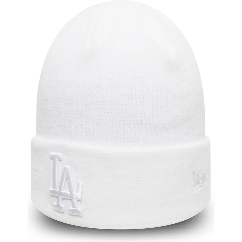 lakit-valkoinen-cuff-knit-league-essential-los-angeles-dodgers-mlb-new-era