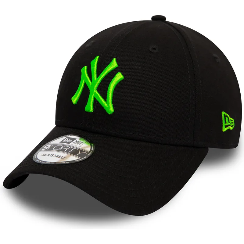 lippikset-kaareva-musta-saadettava-nauha-9forty-league-essential-neon-new-york-yankees-mlb-new-era