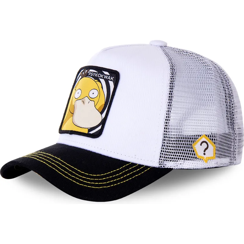 lippikset-kaareva-rekka-valkoinen-snapback-psy3-psyduck-pokemon-capslab