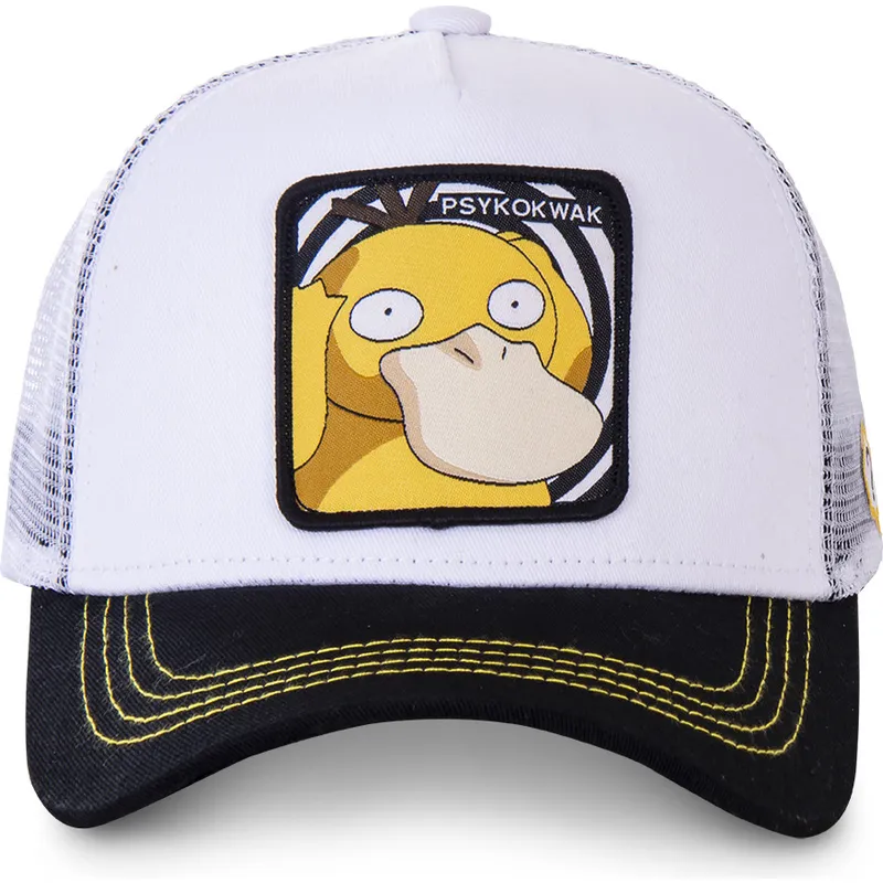 lippikset-kaareva-rekka-valkoinen-snapback-psy3-psyduck-pokemon-capslab
