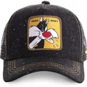 lippikset-kaareva-rekka-musta-snapback-loomin1-silvesteri-looney-tunes-capslab