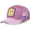 lippikset-kaareva-rekka-vaaleanpunainen-snapback-purpurina-twe4-tipi-looney-tunes-capslab