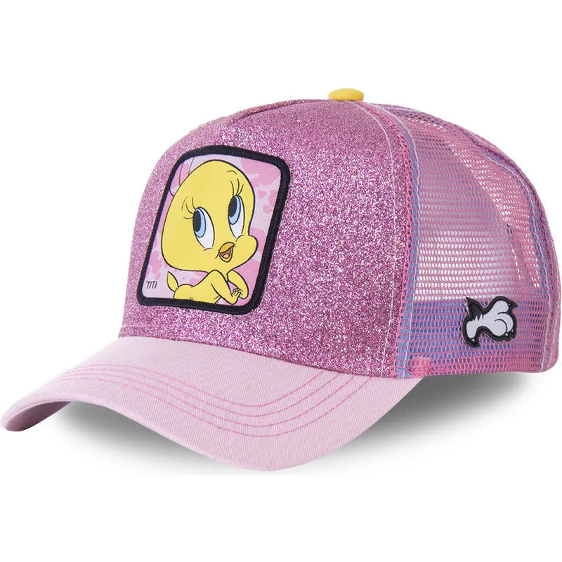 lippikset-kaareva-rekka-vaaleanpunainen-snapback-purpurina-twe4-tipi-looney-tunes-capslab