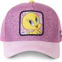 lippikset-kaareva-rekka-vaaleanpunainen-snapback-purpurina-twe4-tipi-looney-tunes-capslab