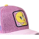 lippikset-kaareva-rekka-vaaleanpunainen-snapback-purpurina-twe4-tipi-looney-tunes-capslab