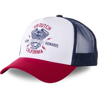 Lippikset kaareva rekka valkoinen snapback MOTBLU Von Dutch