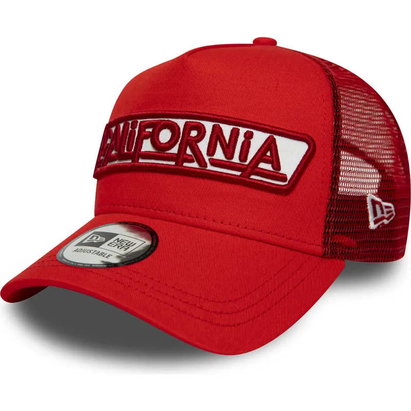 lippikset-kaareva-rekka-punainen-snapback-a-frame-usa-patch-california-new-era lippikset-kaareva-rekka-punainen-snapback-a-frame-usa-patch-california-new-era