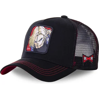 lippikset-kaareva-rekka-musta-snapback-androide-c18b-c-18-dragon-ball-capslab