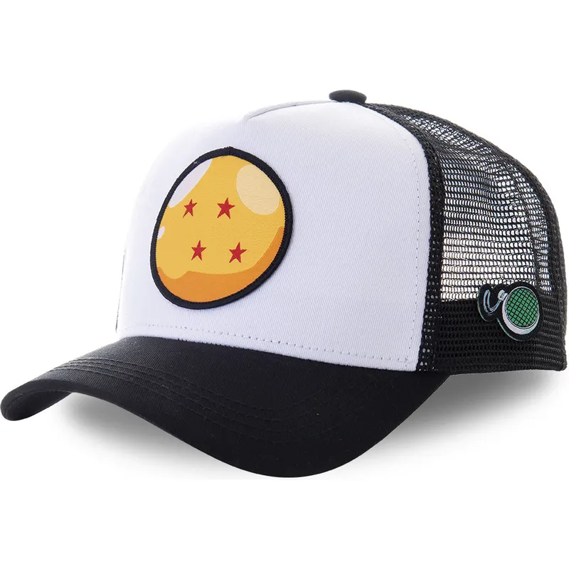 lippikset-kaareva-rekka-valkoinen-snapback-dragon-ball-4-estrellas-dragon-ball-capslab