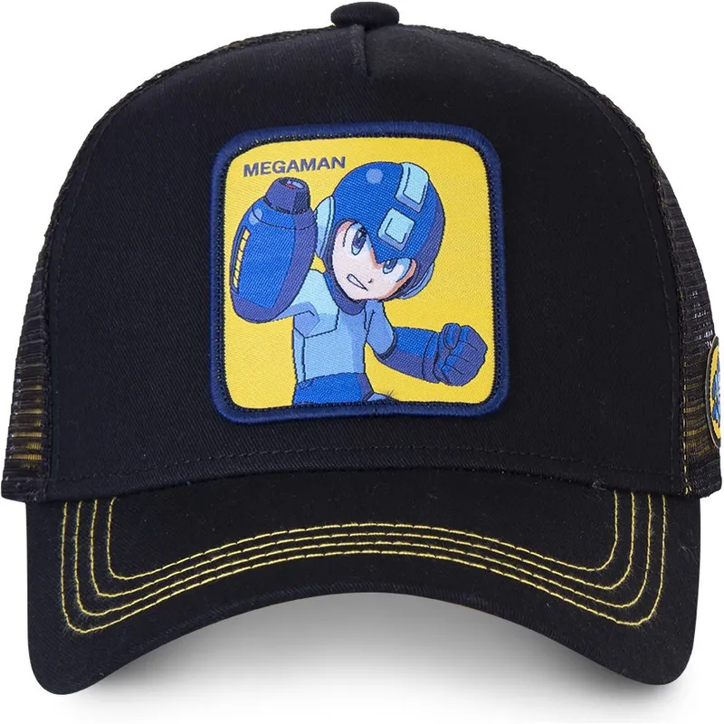 lippikset-kaareva-rekka-musta-snapback-her2-mega-man-capslab lippikset-kaareva-rekka-musta-snapback-her2-mega-man-capslab