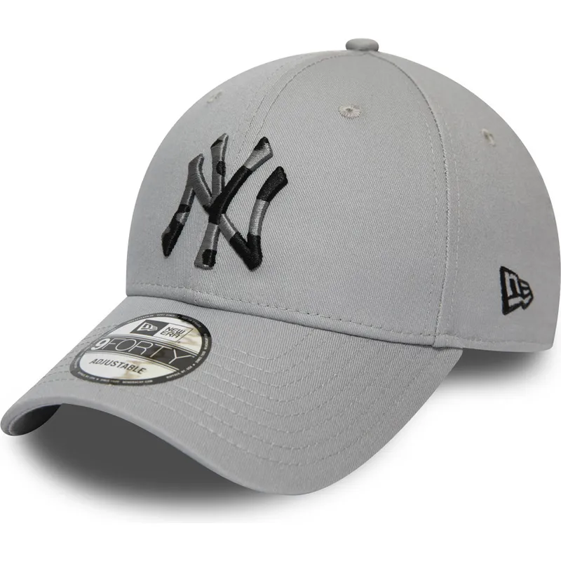 lippikset-kaareva-harmaa-saadettava-nauha-9forty-camo-infill-new-york-yankees-mlb-new-era