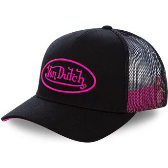 lippikset-kaareva-rekka-musta-snapback-rosa-neo-pin-von-dutch