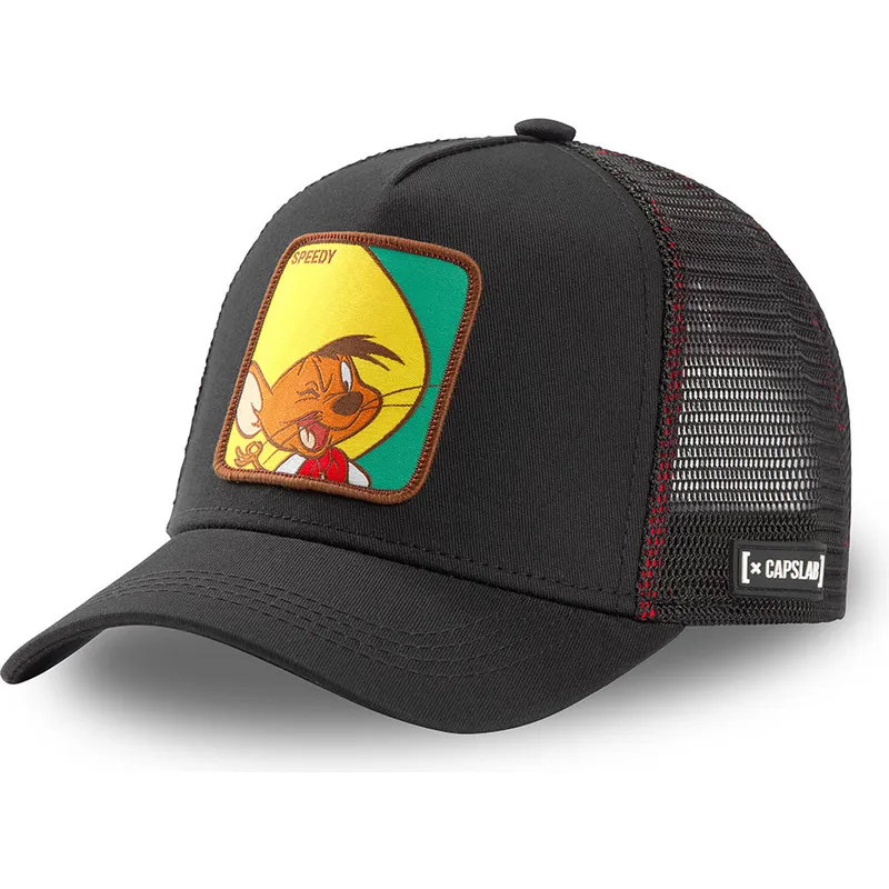 lippikset-kaareva-rekka-musta-snapback-gon2-vauhti-vinttiainen-looney-tunes-capslab