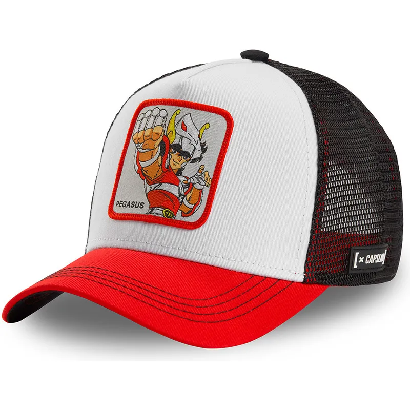 lippikset-kaareva-rekka-valkoinen-snapback-pegasus-seiya-saint-seiya-knights-of-the-zodiac-capslab