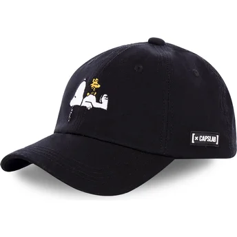 Cap kaareva black snapback Snoopy and Emilio Peanuts Capslab