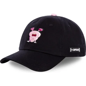 lippikset-kaareva-musta-snapback-poo2-poop-dr-slump-capslab