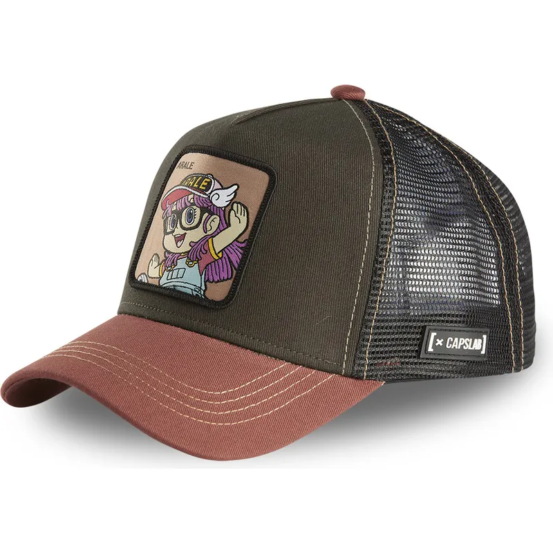 lippikset-kaareva-rekka-ruskea-snapback-rob1-arale-norimaki-dr-slump-capslab lippikset-kaareva-rekka-ruskea-snapback-rob1-arale-norimaki-dr-slump-capslab